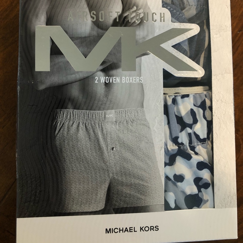 New Michael Kors designer boxers blue patterns